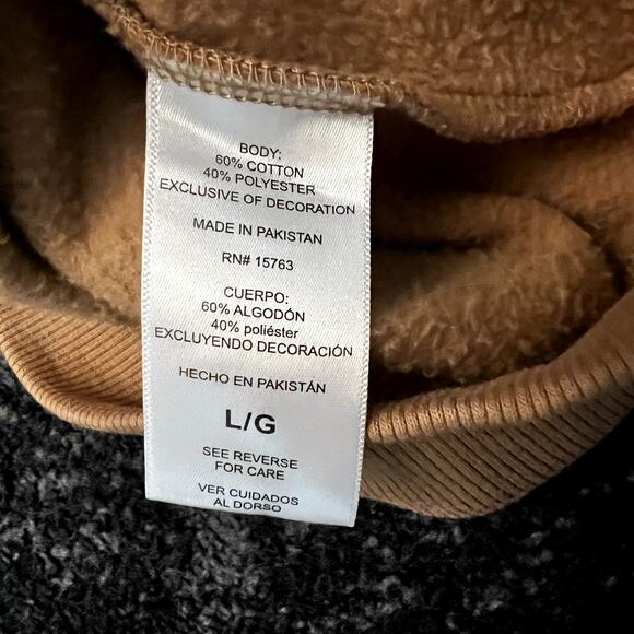 Champion Men's Powerblend Hoodie Size L Tantalizing Tan Pullover Sweatshirt NEW - Picture 7 of 8